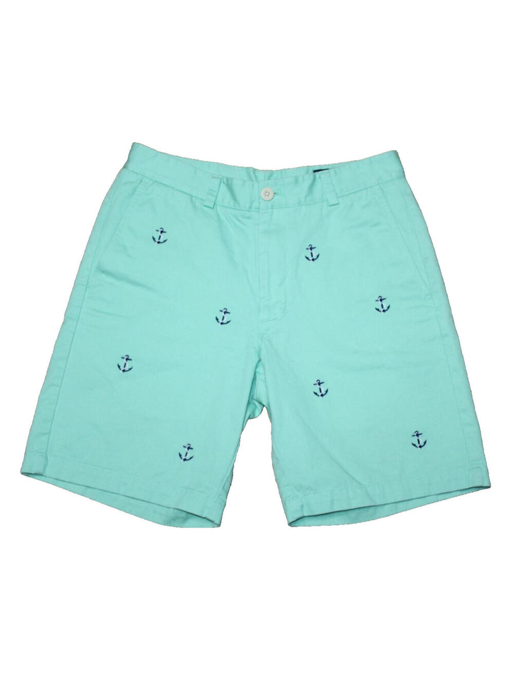 Vineyard Vines Men's 30 x 9" Breaker Shorts Anchor Emblem Print Sea Mist Green